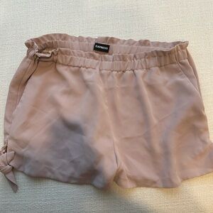 Express Dusty Pink High Waist Shorts with Elastic Waistband